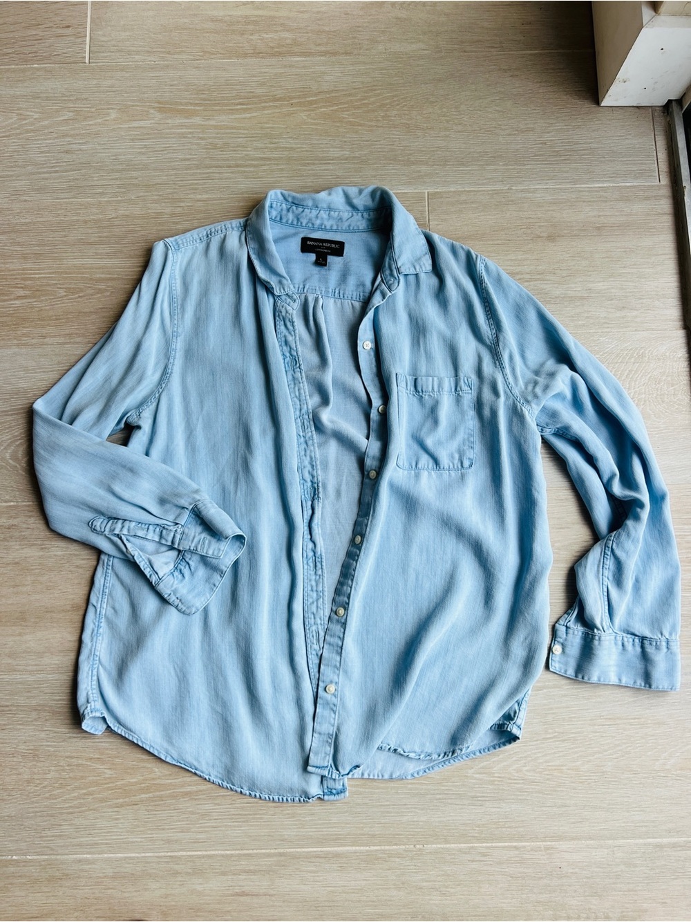Banana Republic Light Wash Button-Down Shirt